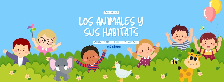 Es una portada colorida con imágenes de niños y animales alegres adornando el titulo de esta 